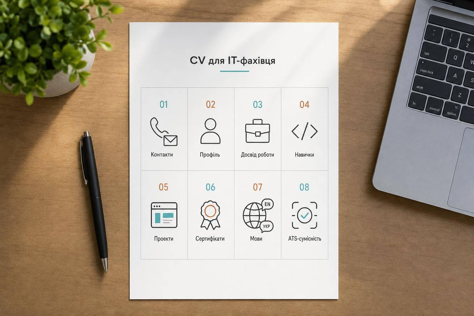 Що включати в CV для IT: 8 розділів